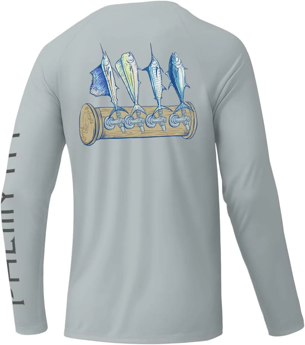 Palmyth Fishing Shirts for Men Long Sleeve Sun Protection Shirts UV UPF 50  T-Shirt Quick Dry