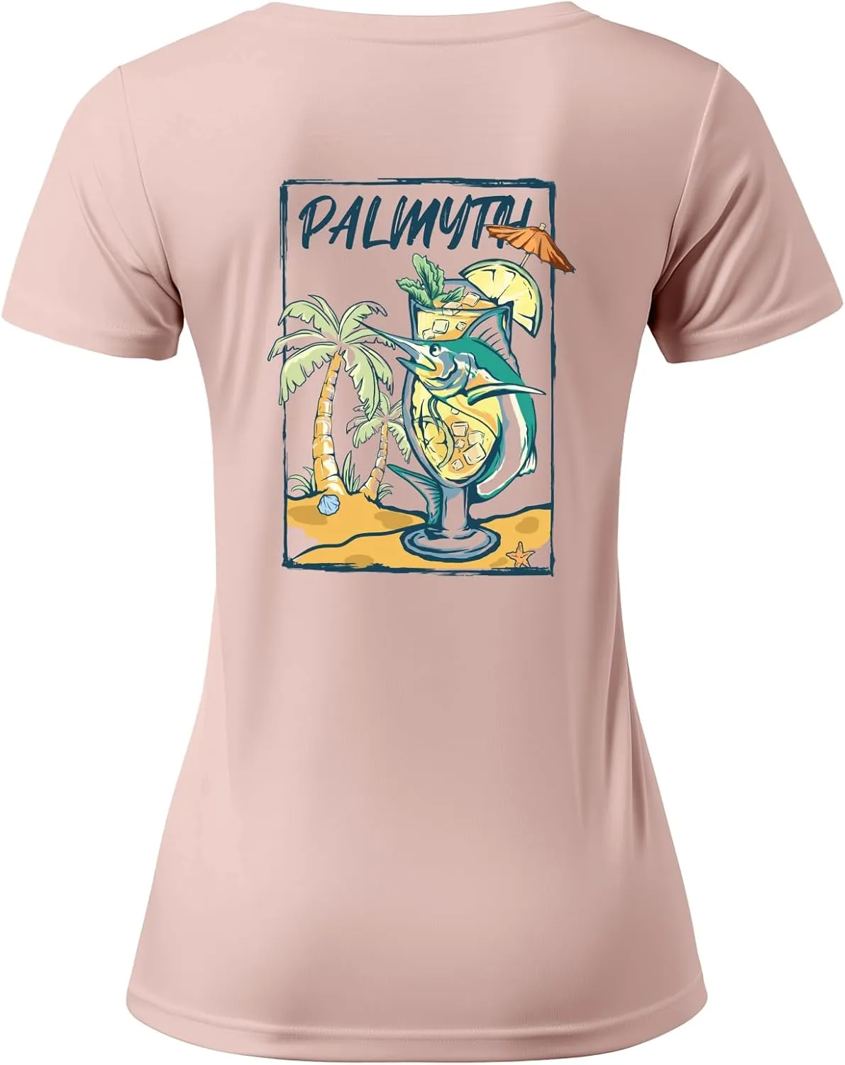 Palmyth Fishing Shirts for Women UPF 50  Sun Protection Short Sleeve Lightweight Quick-Dry T-Shirt
