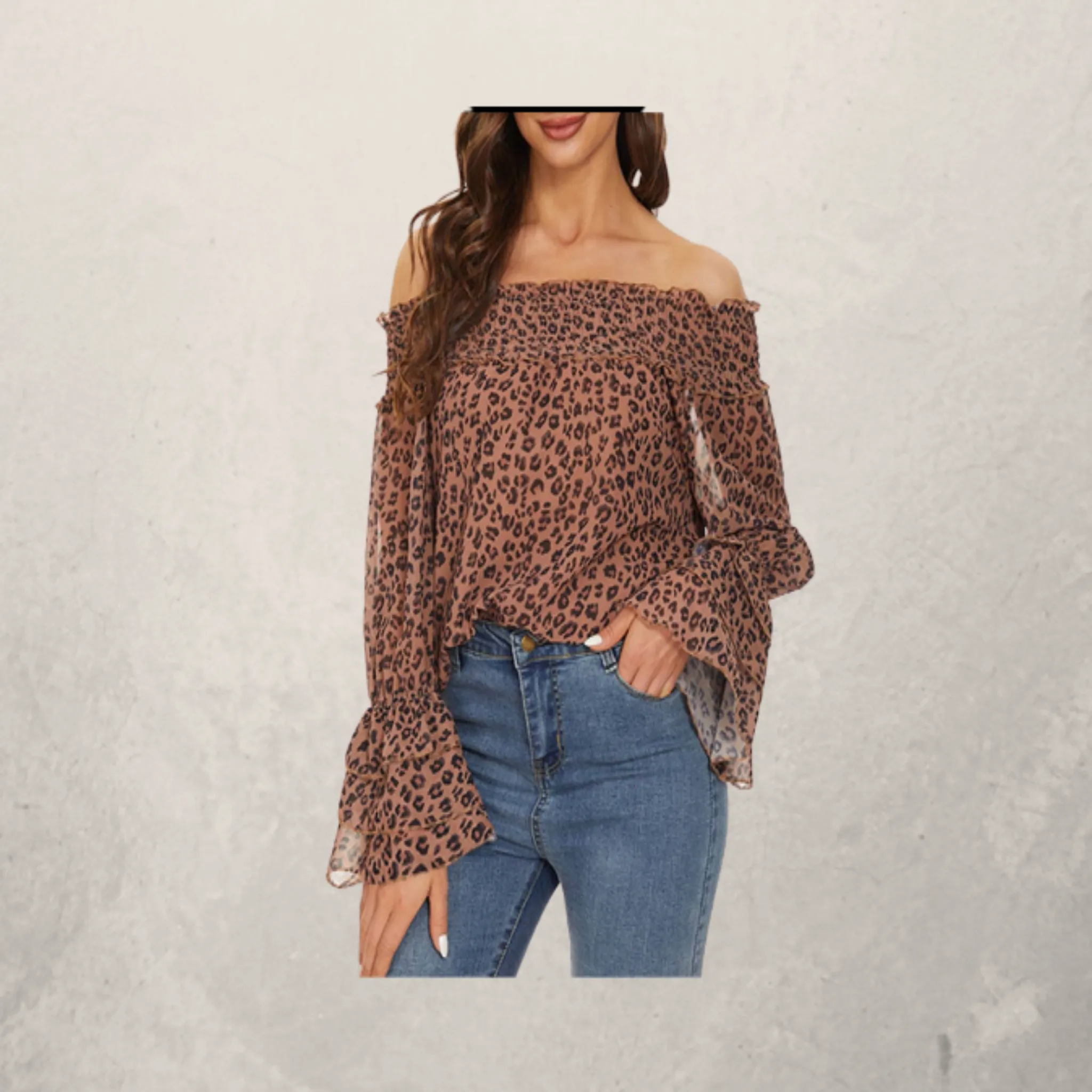Polka Dots Ruffle Off-Shoulder Woven Top