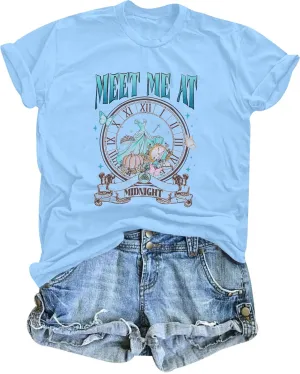 Princess Shirts Magic Kingdom Tee: Women Meet Me at Shirt Music Album Shirts Family Vacation Tops