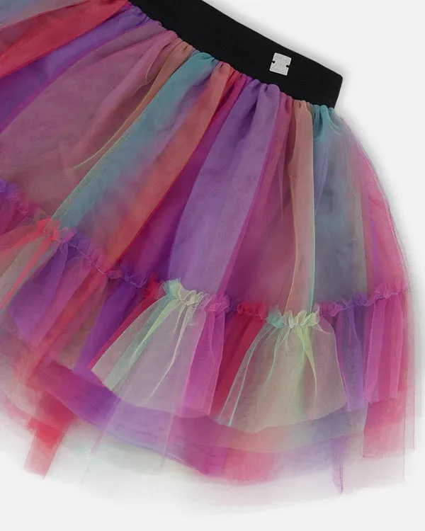 Rainbow Tulle Skirt by Deux Par Deux