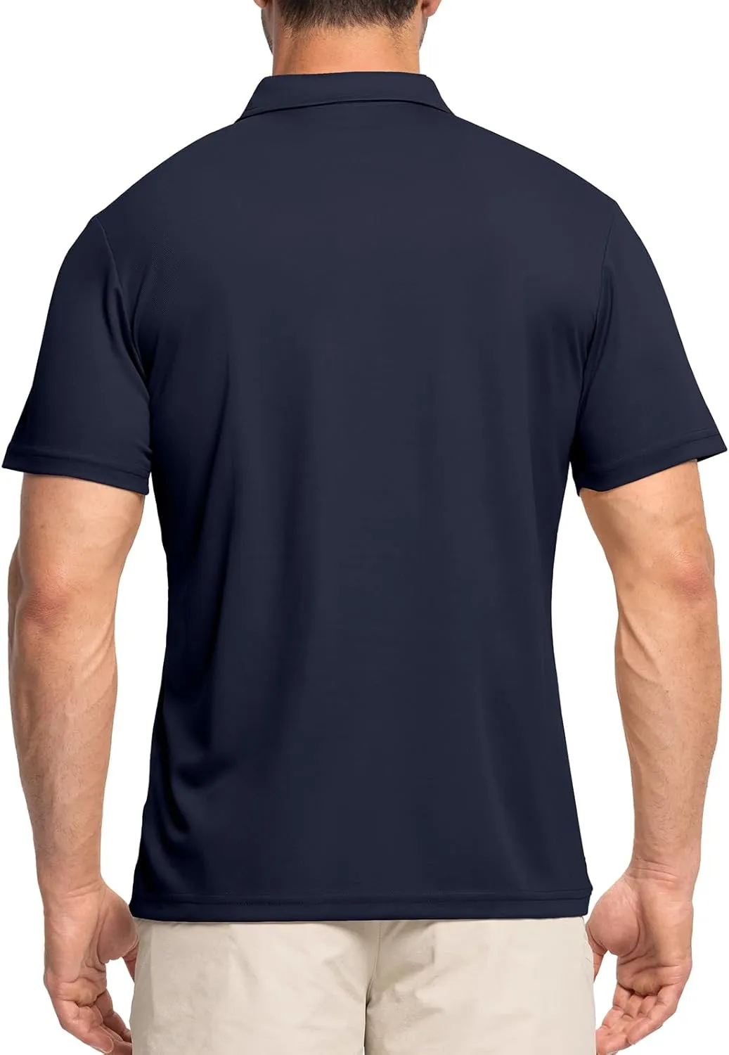 Rdruko Men's Golf Polo Shirt Short Sleeve Moisture Wicking Shirts Collared Outdoor UPF 50  Pique Jersey Shirts