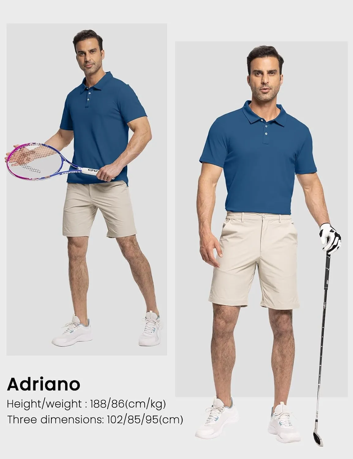 Rdruko Men's Golf Polo Shirt Short Sleeve Moisture Wicking Shirts Collared Outdoor UPF 50  Pique Jersey Shirts