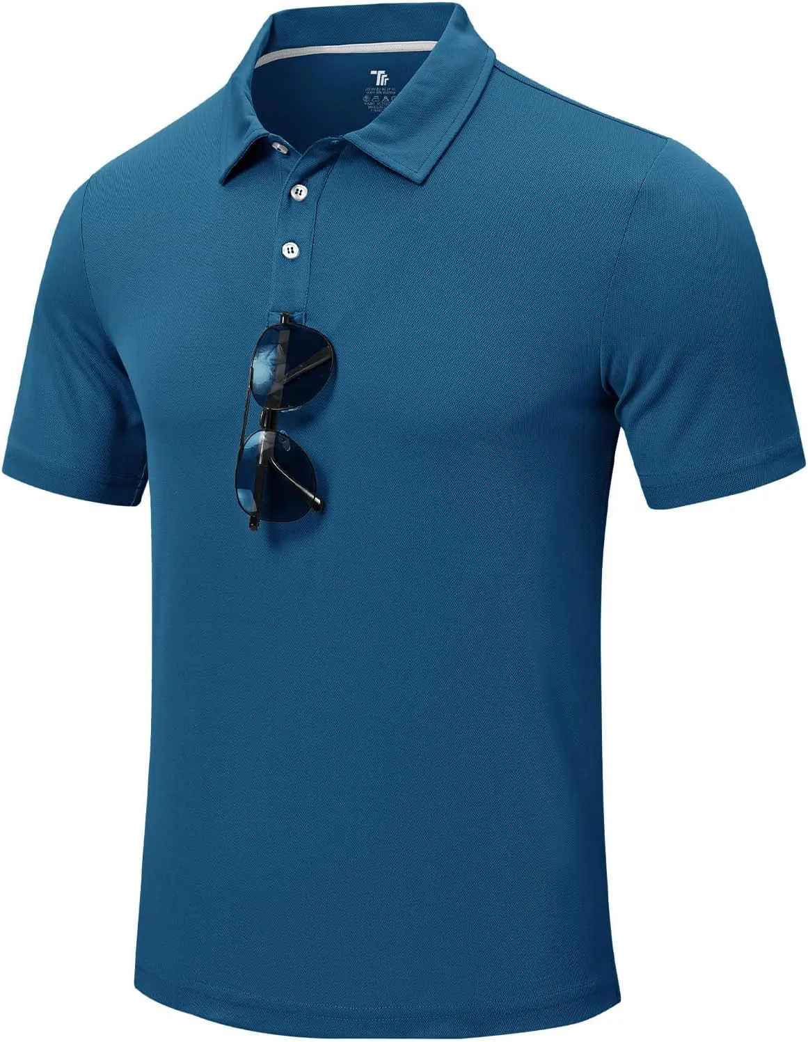 Rdruko Men's Golf Polo Shirt Short Sleeve Moisture Wicking Shirts Collared Outdoor UPF 50  Pique Jersey Shirts
