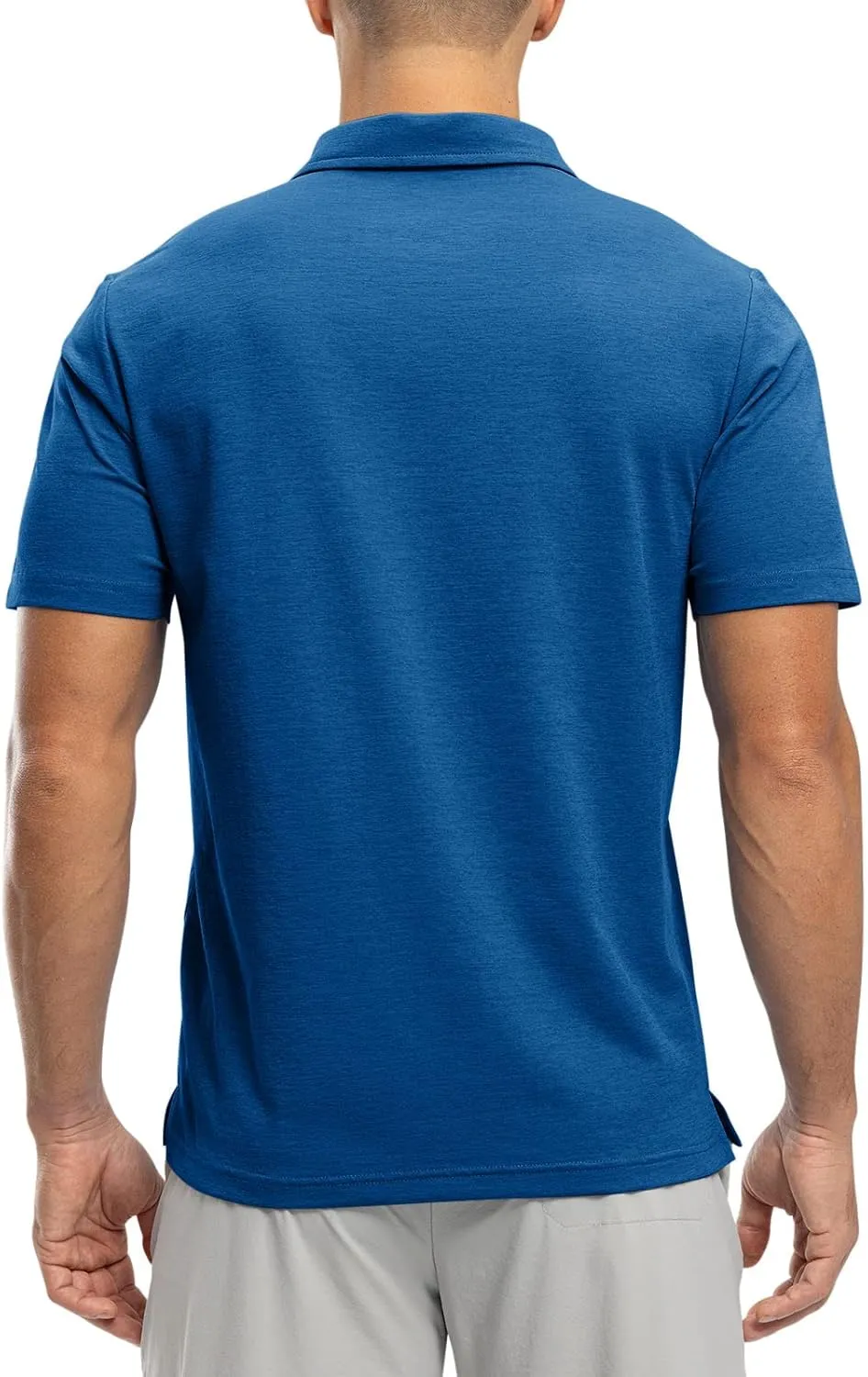 Rdruko Men's Polo Shirts Short Sleeve Dry Fit Golf Shirt with Pocket Collared Tee Shirts Athletic Casual