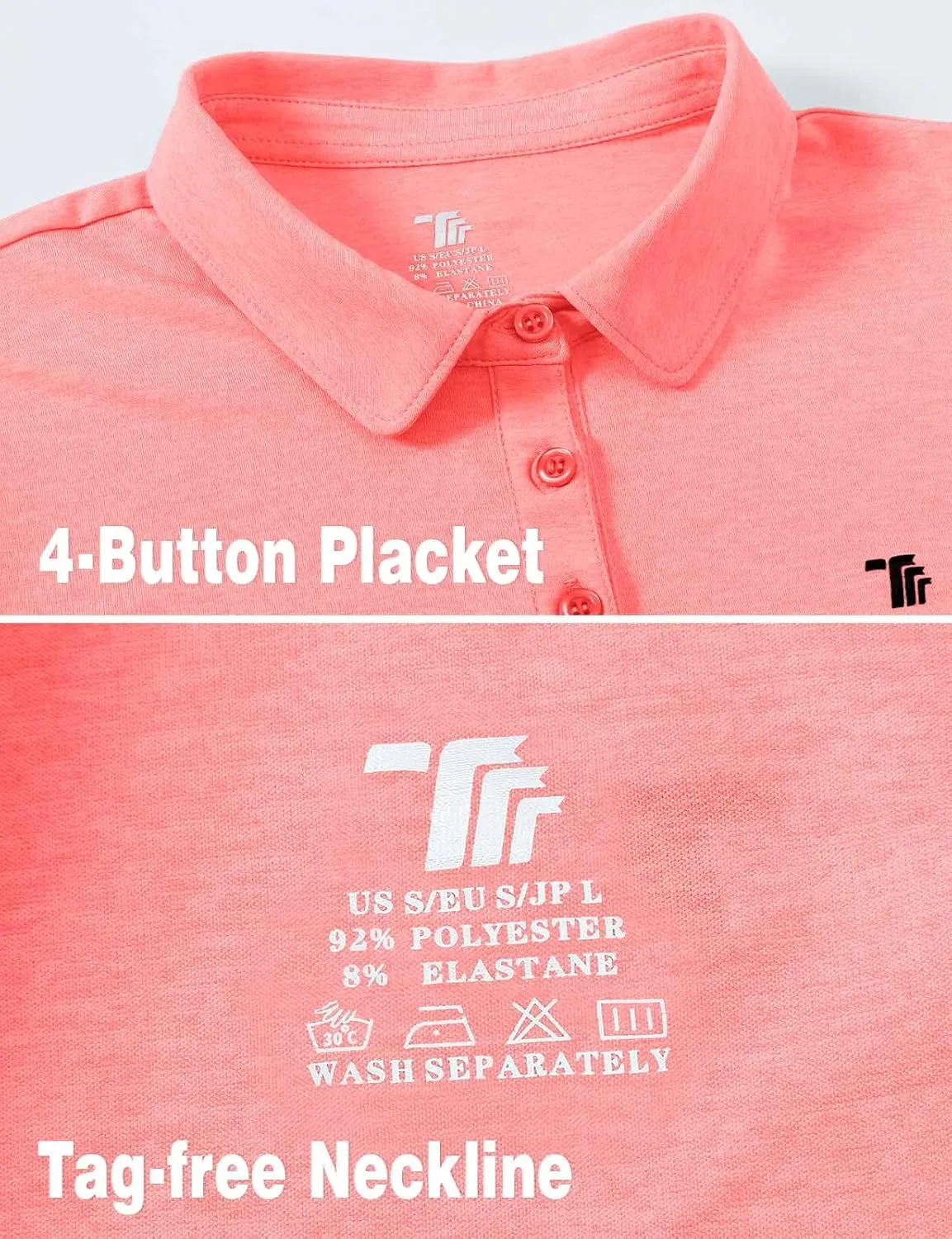 Rdruko Women's Golf Polo Shirts Short Sleeve Dry Fit Moisture Wicking Tennis Sports Casual Collared T Shirts