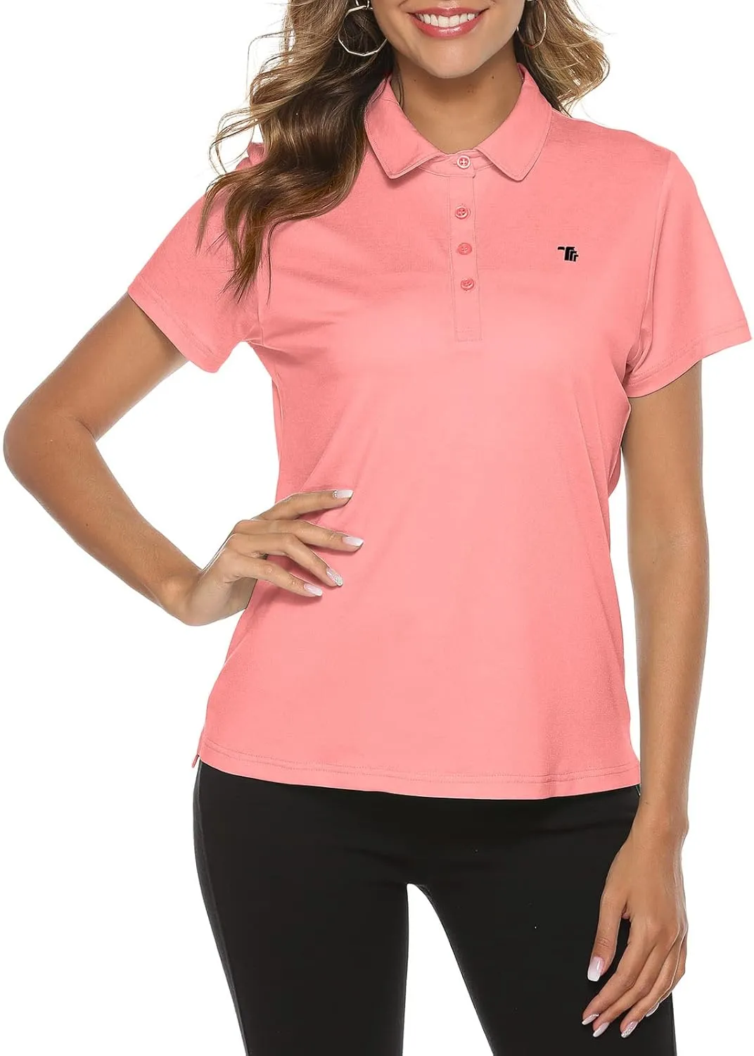Rdruko Women's Golf Polo Shirts Short Sleeve Dry Fit Moisture Wicking Tennis Sports Casual Collared T Shirts