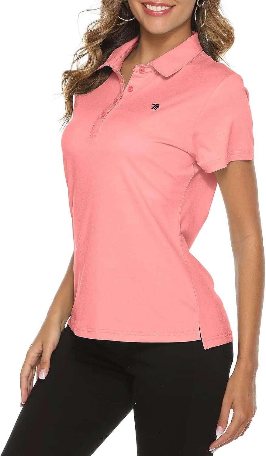 Rdruko Women's Golf Polo Shirts Short Sleeve Dry Fit Moisture Wicking Tennis Sports Casual Collared T Shirts