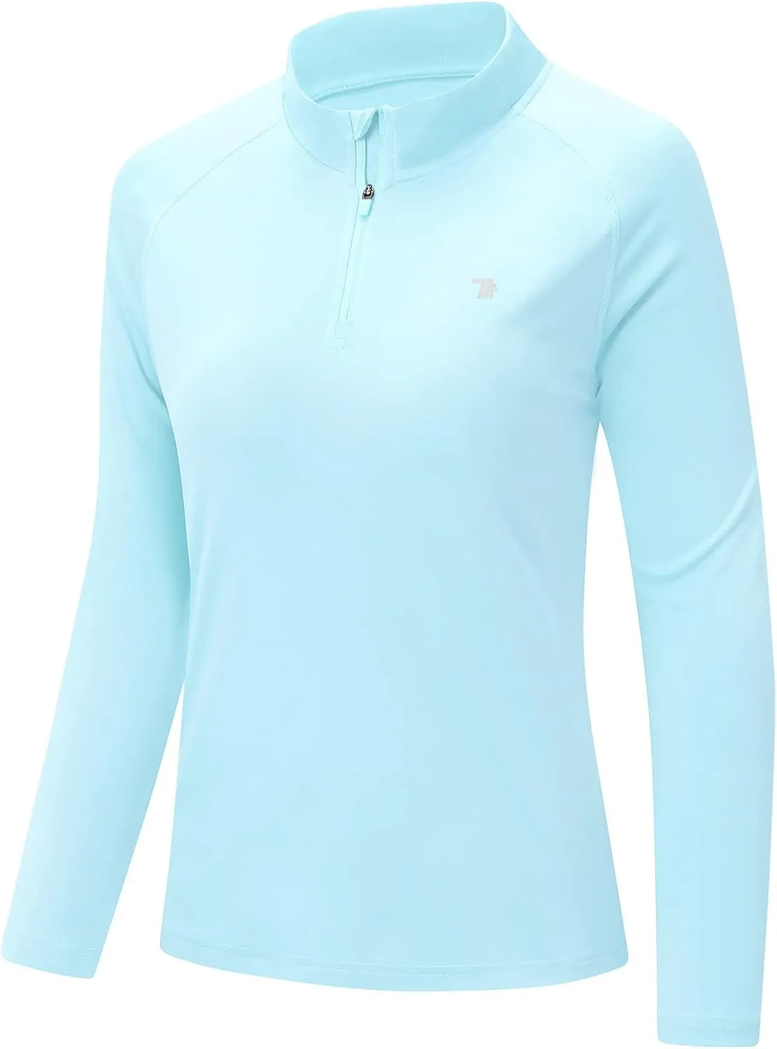 Rdruko Women's Hiking Shirts Quick Dry Long Sleeve UPF 50  Sun Protection Quarter Zip Outdoor Athletic Shirts