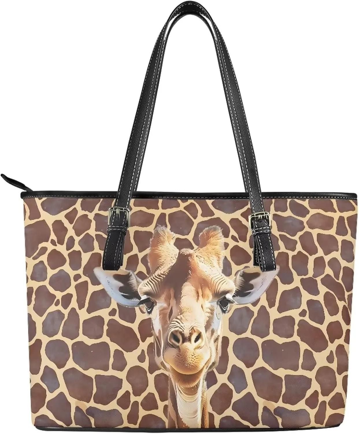 Satchel Tote Shoulder Bag for Women, Fun Animals Top Handle Satchel Purse Handbags PU Leather Laptop Tote Bag
