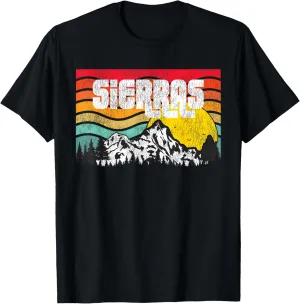 Sierra Mountains High Sierras PCT Vintage Sunset Retro T-Shirt