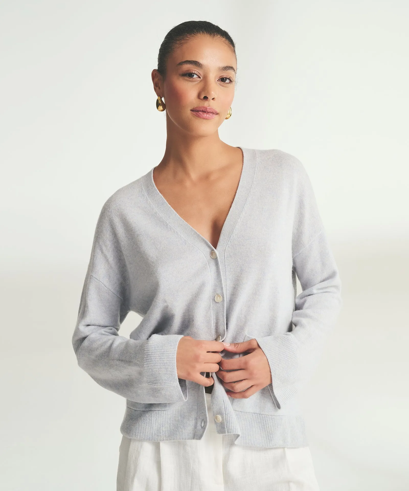 Signature Cashmere Boxy Cardigan