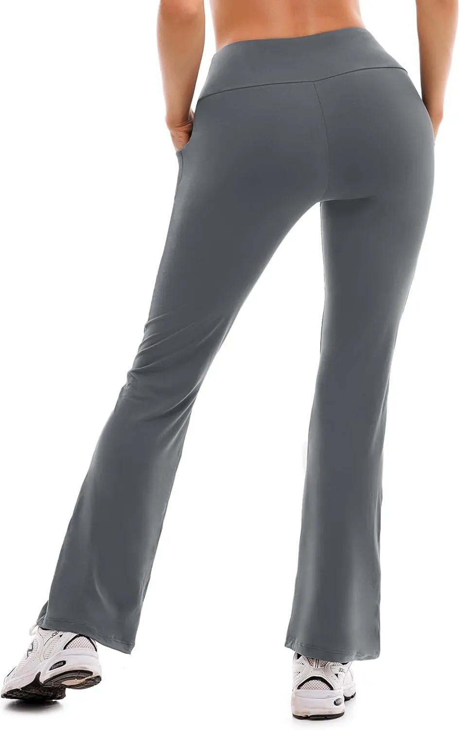 SINOPHANT Flare Leggings for Women with Pockets,High Waisted Tummy Control Bootcut Yoga Pants for Women Soft Bell Bottoms