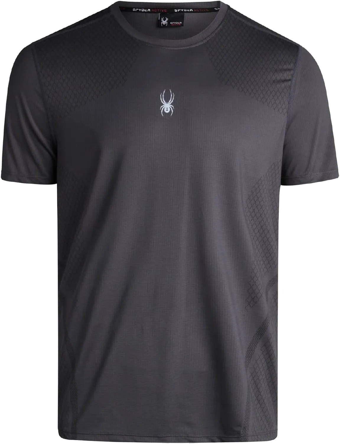 Spyder Men's Athletic T-Shirt - Short Sleeve Crew Neck Performance Workout Shirt for Men with Heatzone Placement Print (S-XL)