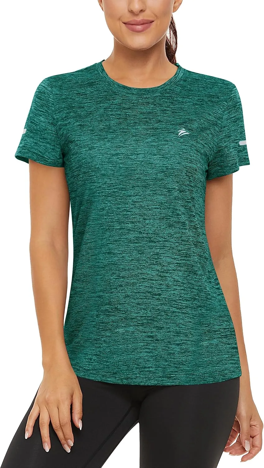 TACVASEN Women's Athletic T Shirts Short Sleeve Quick Dry Hiking Shirts Crew Neck Running Workout Tops Fitness