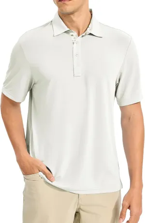 TBMPOY Men's Polo Shirts Short Sleeve 3-Button Golf Moisture Wicking Athletic Tennis T-Shirts Casual Collared Shirt