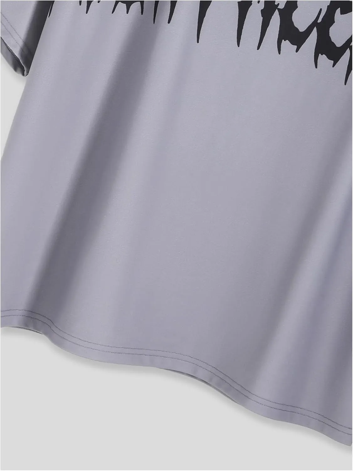 Verdusa Men's Oversized Graphic Tees Letter Print Short Sleeve Loose Fit Summer Tops