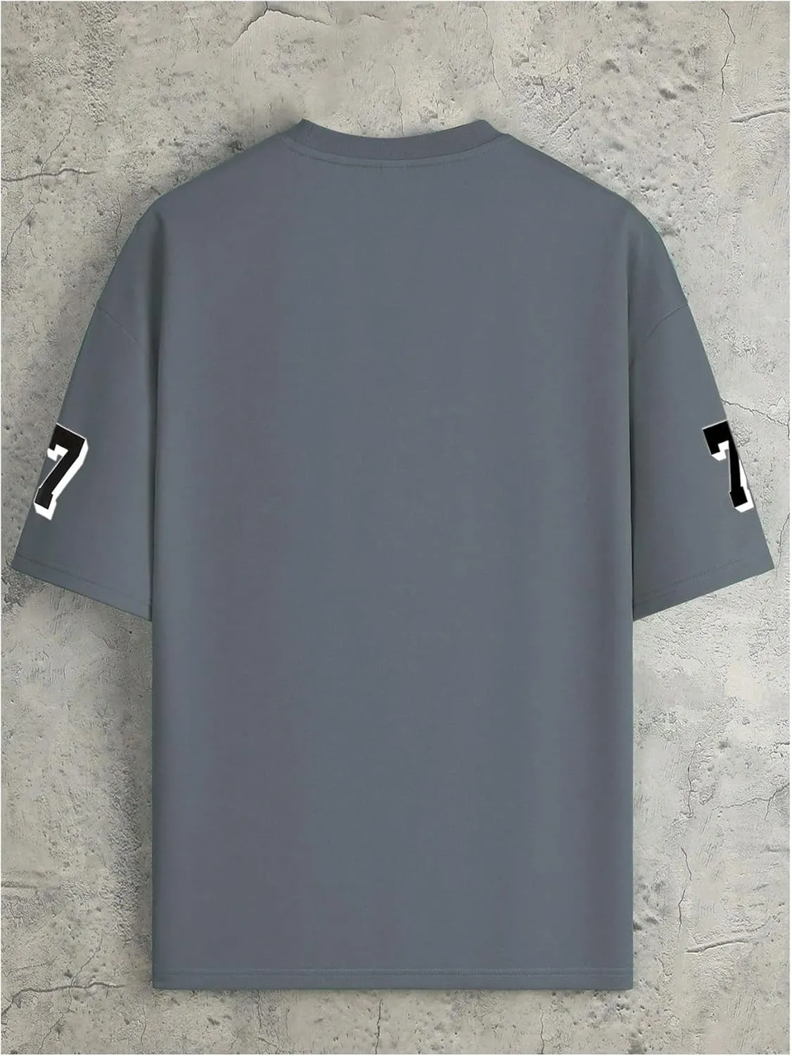 Verdusa Men's Oversized Jersey Shirts Colorblock Graphic Tees Drop Shoulder T Shirt
