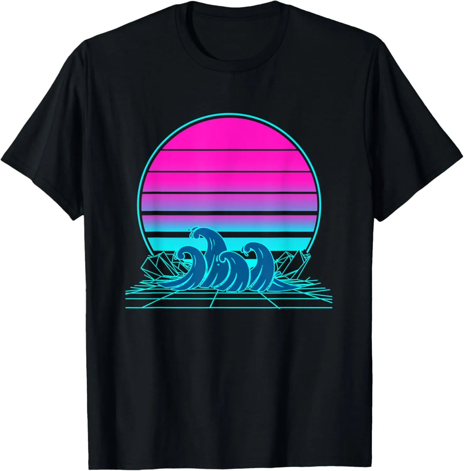 Vintage Retro Sunset Beach T-Shirt