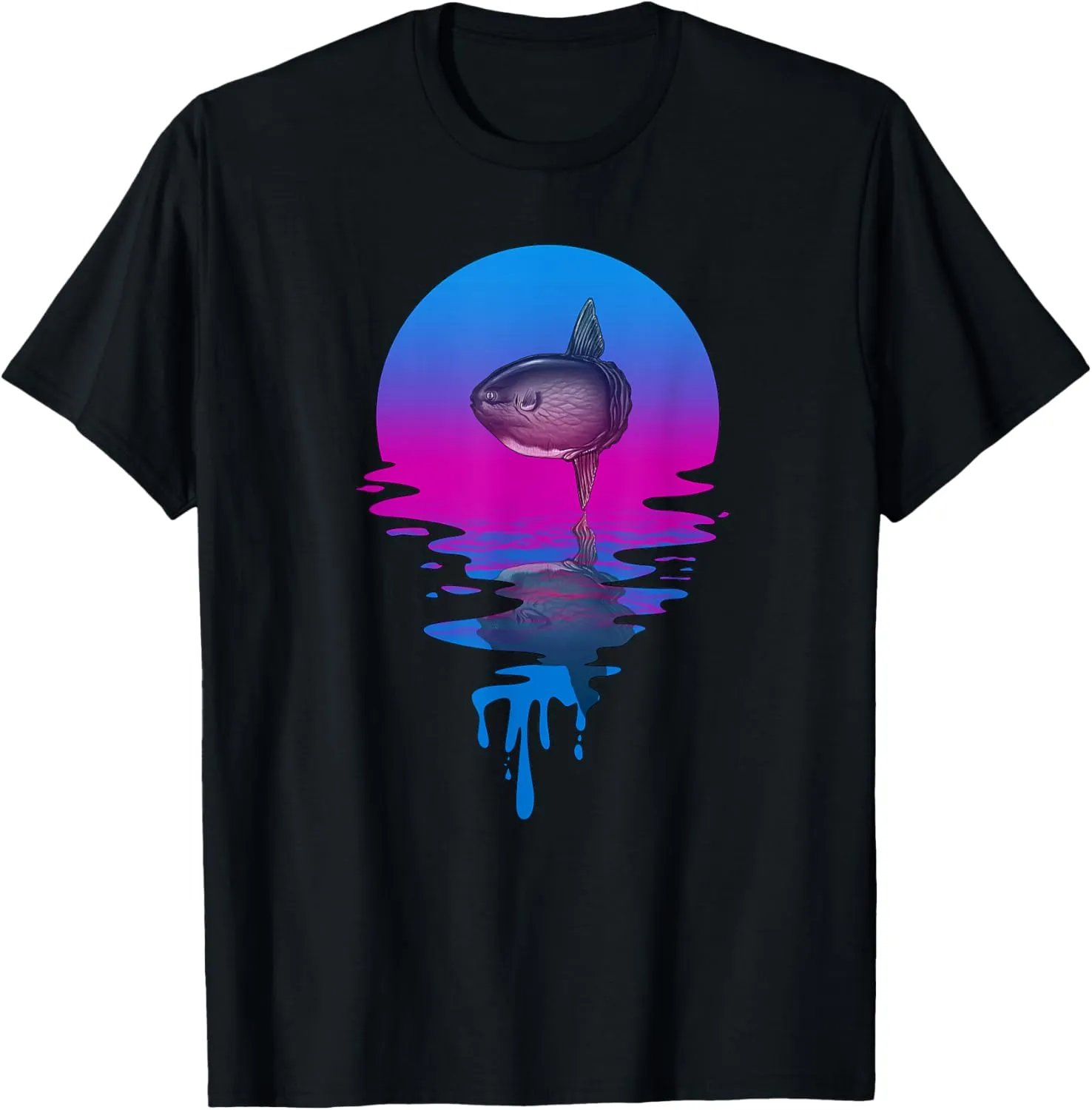 Vintage Retro Sunset Sunfish T-Shirt
