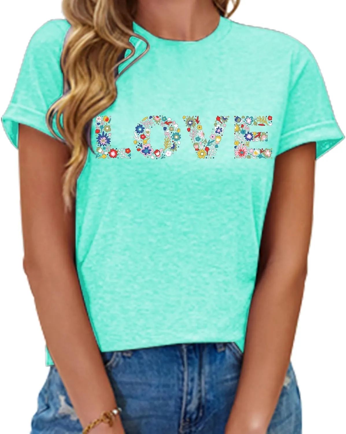 Wildflower Shirts Women Vintage Summer Flower Graphic Tees Cute Garden Plant Lover Tops