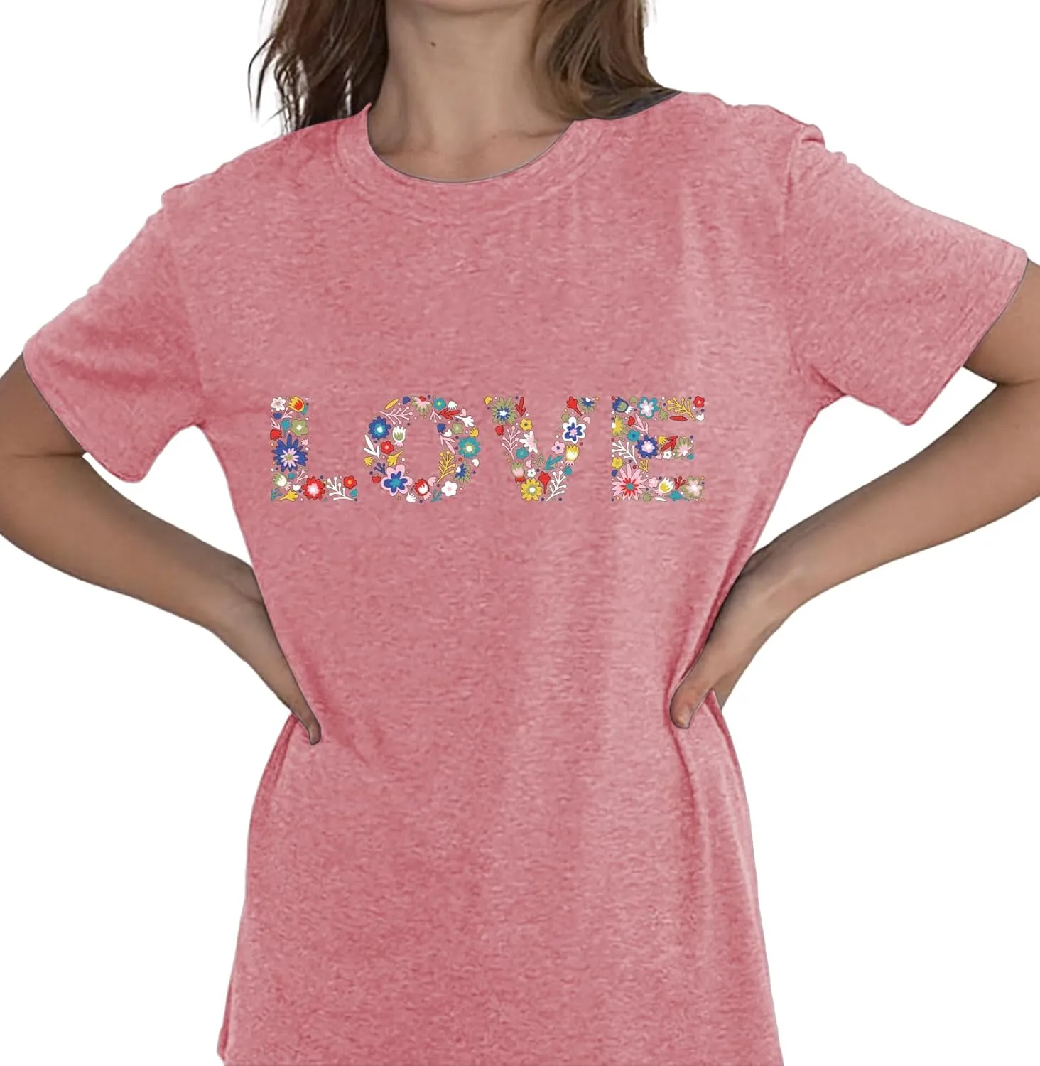Wildflower Shirts Women Vintage Summer Flower Graphic Tees Cute Garden Plant Lover Tops