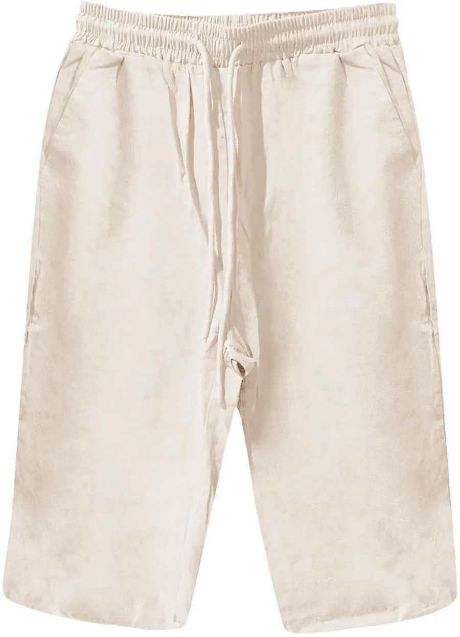 Women Linen Palazzo Pants Linen Vintage Floral Print Casual Pants  Perfect for Spring Loose Cotton Linen Palazzo Pants