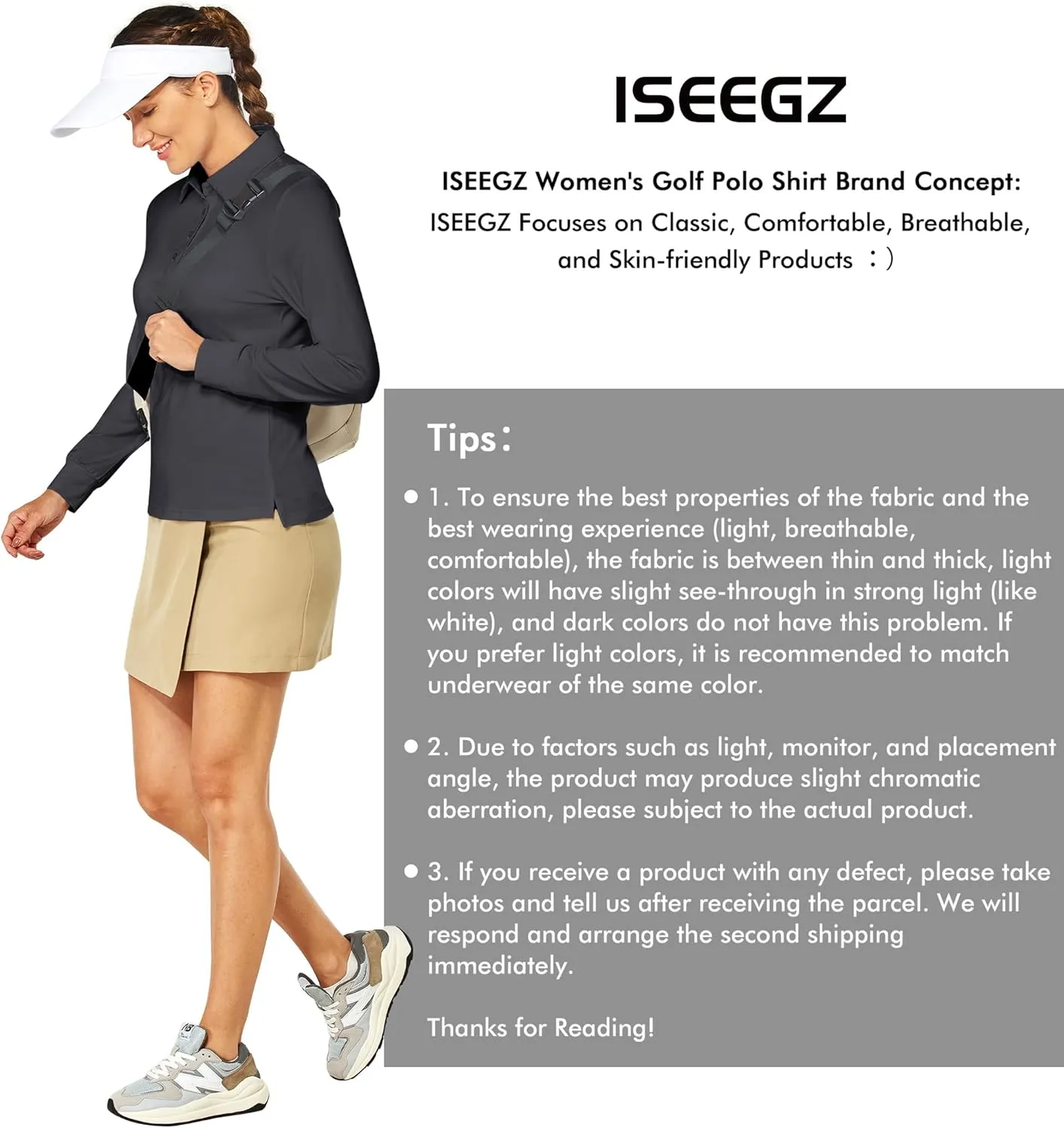 Women's Golf Shirt Short Long Sleeve Polo Shirts Lightweight Quick-Dry Workout Daily Work Shirts Tops for Women