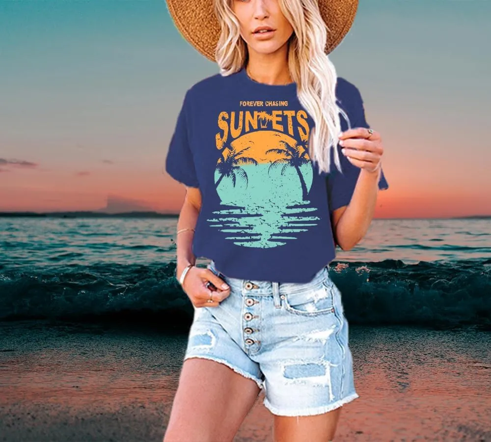 Womens Graphic Tees Funny Sayings Letter Print Casual Top Workout Basic Tunic Shirt