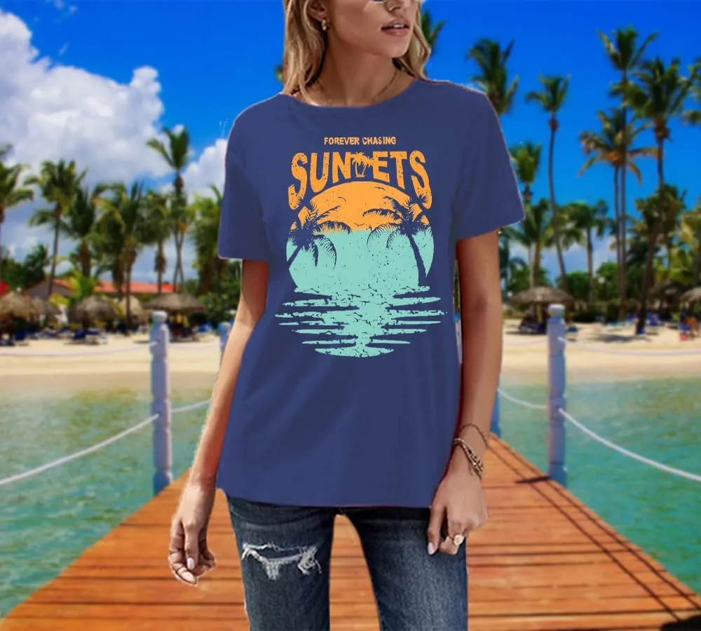 Womens Graphic Tees Funny Sayings Letter Print Casual Top Workout Basic Tunic Shirt