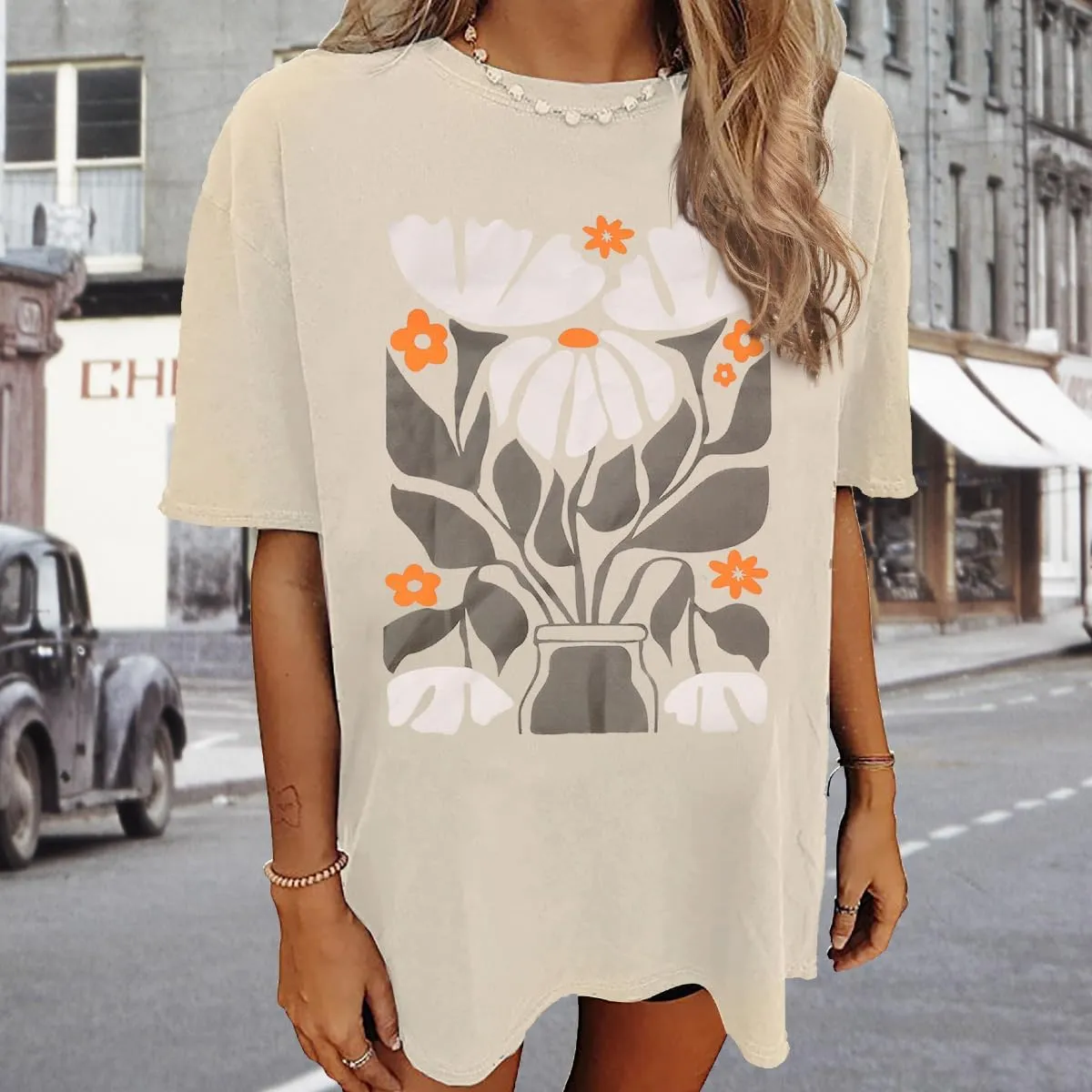Womens Graphic Tees Vintage Tshirt Short Sleeve Country Music Shirt Casual Plant Tops