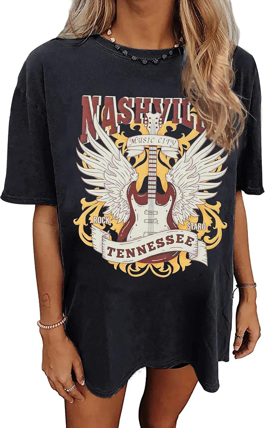 Womens Graphic Tees Vintage Tshirt Short Sleeve Country Music Shirt Casual Plant Tops