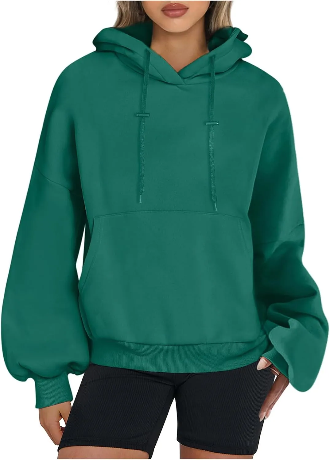 Womens Oversized Hoodies Tops Loose Fit Fleece Sweatshirts 2024 Fall Pullover Sweaters Teen Girls Clothes with Pocket