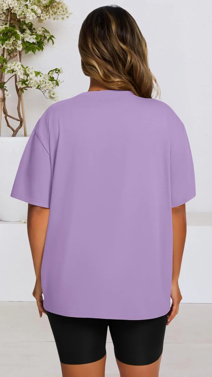 Womens Oversized T Shirts Loose Fit Graphic Tees Summer Casual Short Sleeve Tops