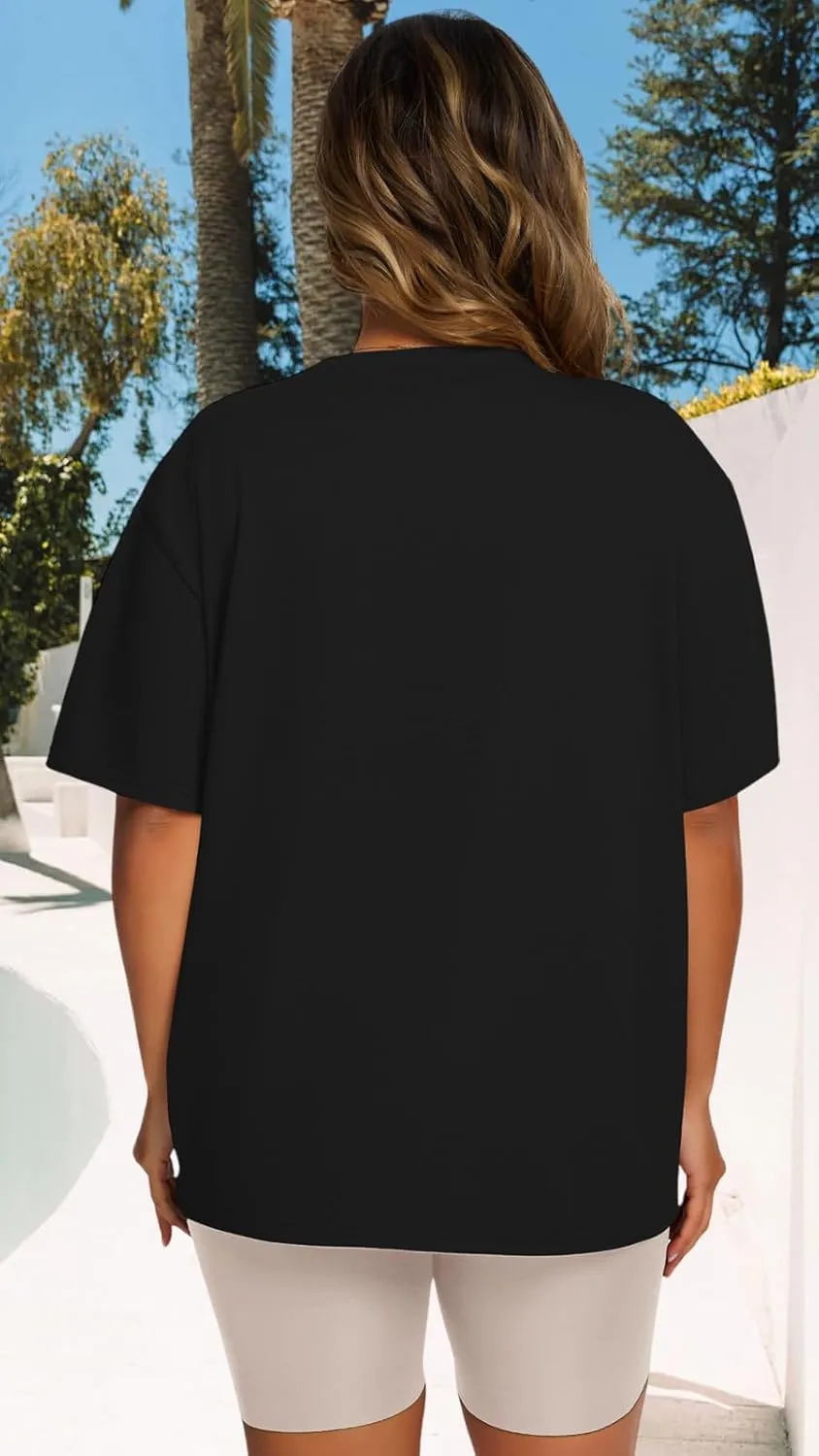 Womens Oversized T Shirts Loose Fit Graphic Tees Summer Casual Short Sleeve Tops