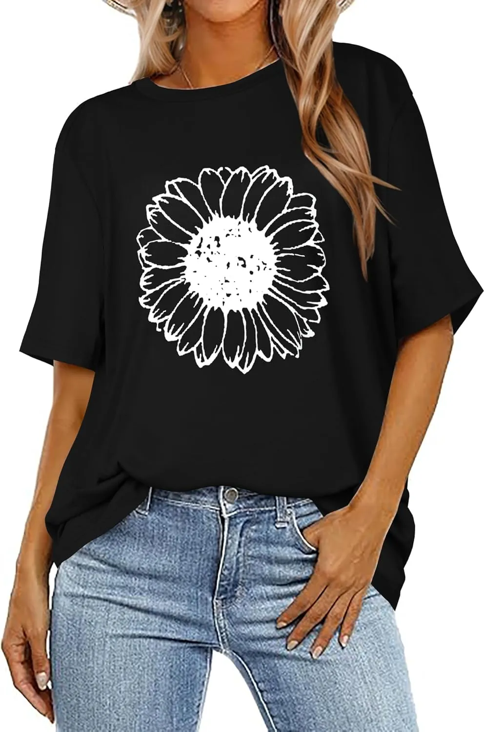 Womens Oversized T Shirts Loose Fit Graphic Tees Summer Casual Short Sleeve Tops