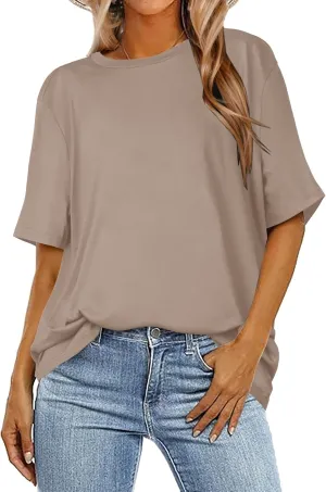 Womens Oversized T Shirts Loose Fit Graphic Tees Summer Casual Short Sleeve Tops