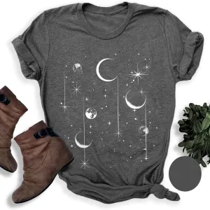 Women's Short Sleeve T Shirts Graphic Tees Crewneck Casual Loose 2025 Summer Boho Tops