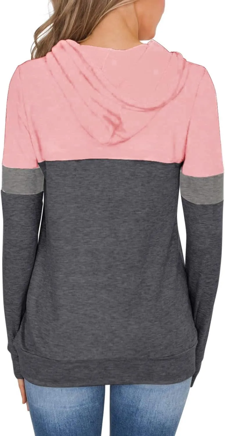 Womens Tops Ladies Tunics Casual Shirts Long Sleeve Hoodie Pullover Blouses Loose Fitting Tees Fashion Clothing Sweatshirts
