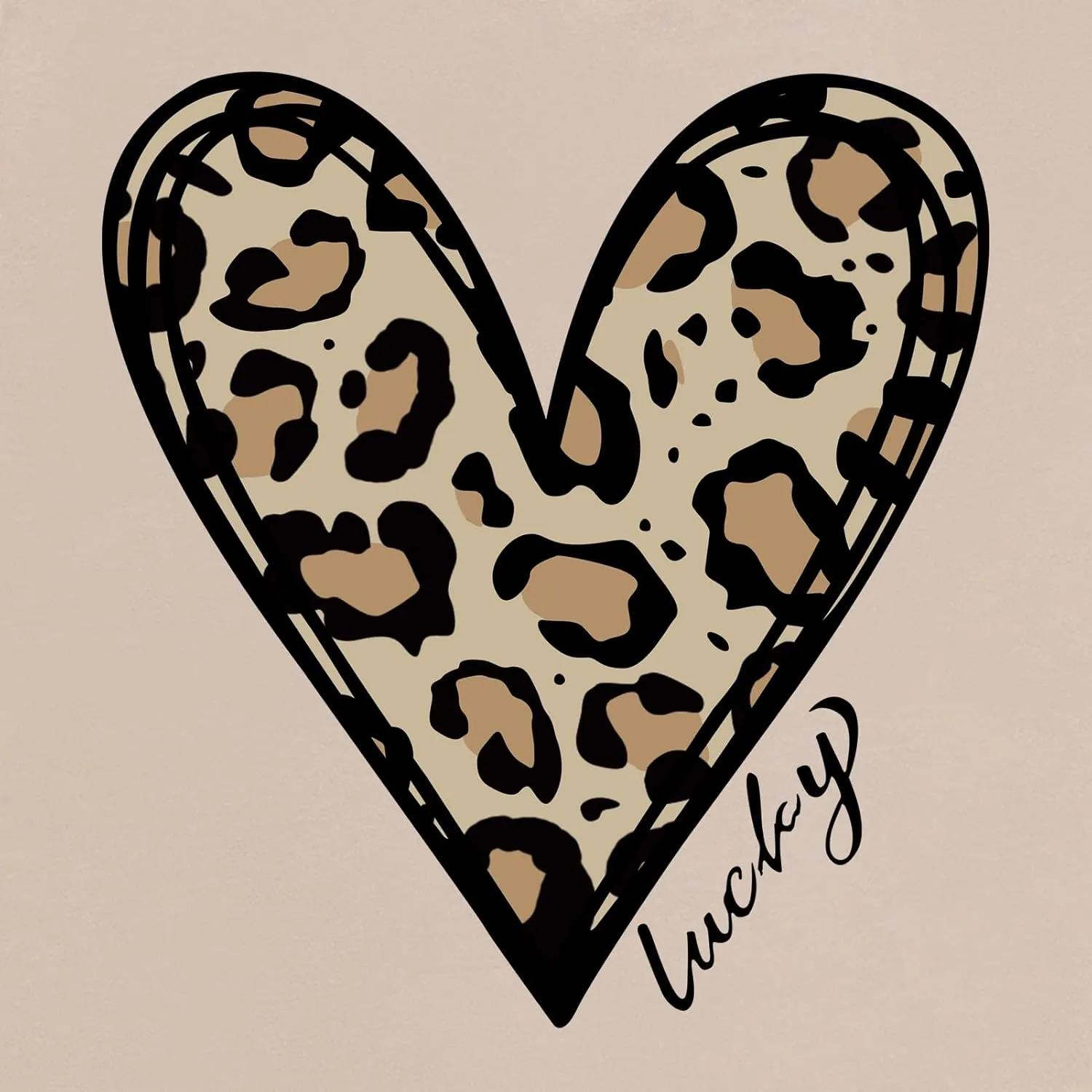 YITAN Women Graphic Tshirts Cute Leopard Heart Tops