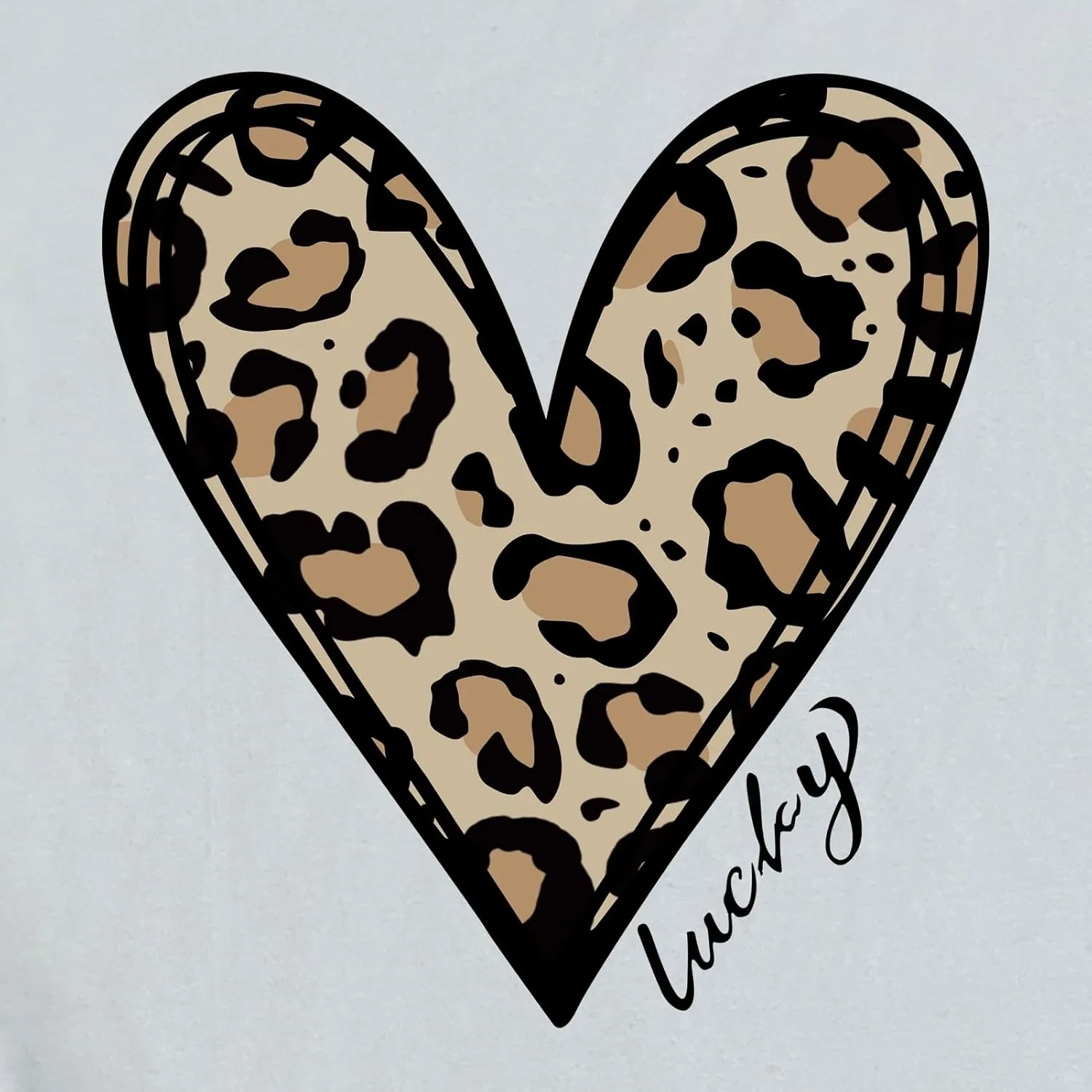 YITAN Women Graphic Tshirts Cute Leopard Heart Tops