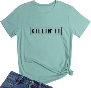 YITAN Women's Cute Juniors Tops Teen Girl Tee Funny T Shirt
